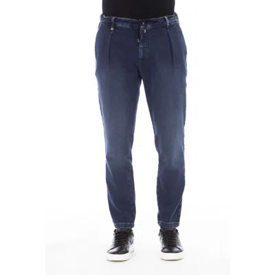 Shop Distretto12 Sleek Jeans With Logo Men's Detail In Blue