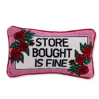 Furbish Studio Store Bought Is Fine Needlepoint Pillow In Red