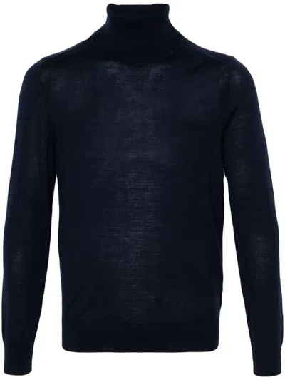 Paul Smith Roll-neck Wool Jumper In Blue