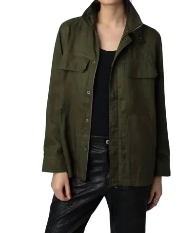 Shop Zadig & Voltaire Kayaka Utility Jacket In Wakame In Multi