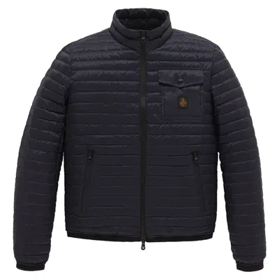 Refrigiwear Black Nylon Jacket In Blue
