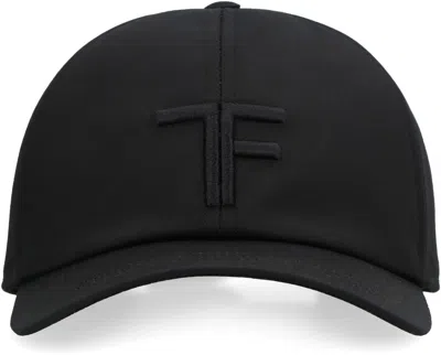 Shop Tom Ford Logo Baseball Cap In Black
