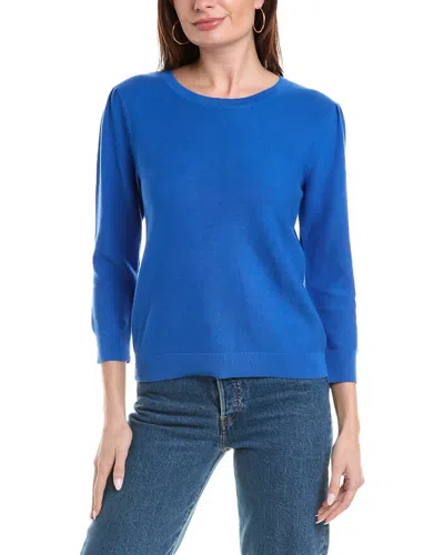 Shop Tyler Boe Julianne Puff Sleeve Sweater In Blue
