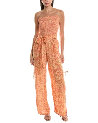 Shop Tiare Hawaii Francine Jumpsuit In Orange