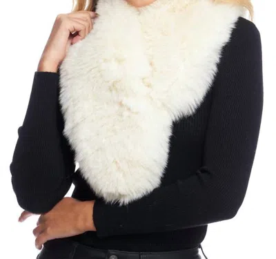 Shop Fabulous Furs Fox Fur Chateau Clip Scarf In Ivory In Multi
