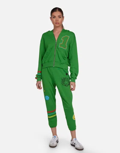 Lauren Moshi Alana Vintage Tiger Elements In Kelly Green