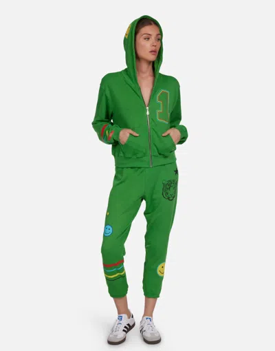Lauren Moshi Alana Vintage Tiger Elements In Kelly Green
