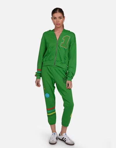 Lauren Moshi Alana Vintage Tiger Elements In Kelly Green