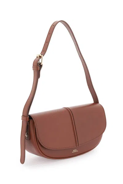 Shop Apc Betty Shoulder Bag In Marrone