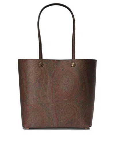 Shop Etro " Essential" Tote Bag In Brown