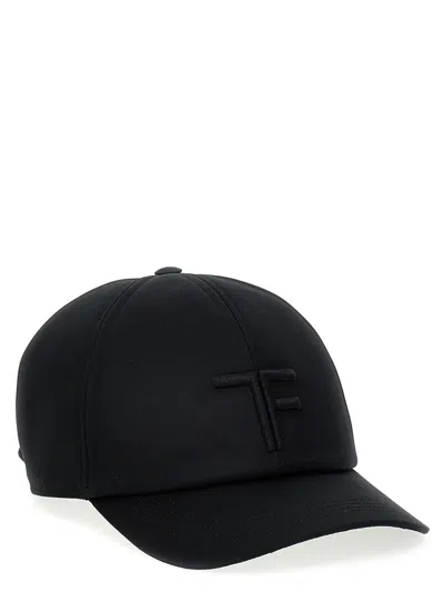 Shop Tom Ford Logo Embroidery Cap In Black