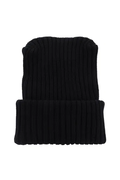 Shop Moncler Genius Tricot Beanie Hat In Black