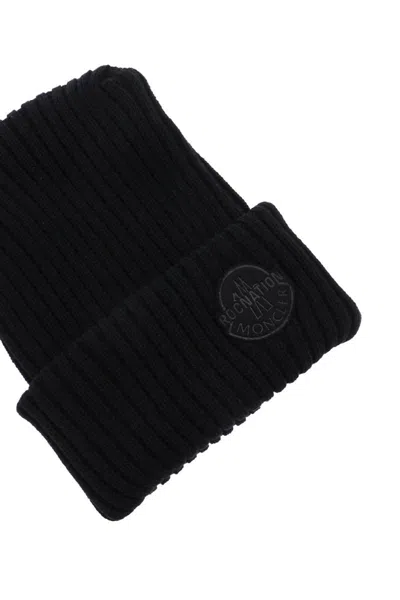 Shop Moncler Genius Tricot Beanie Hat In Black