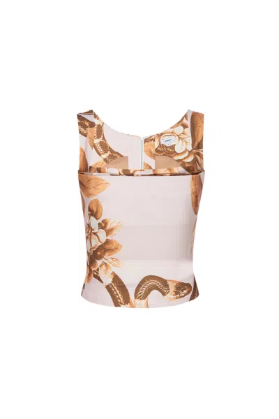 Pf24 Imogene Corset In Eden Print