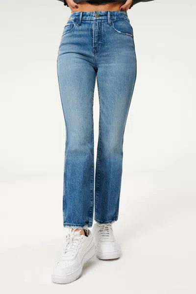Shop Good American Curve Straight Jeans In Indigo In Multi