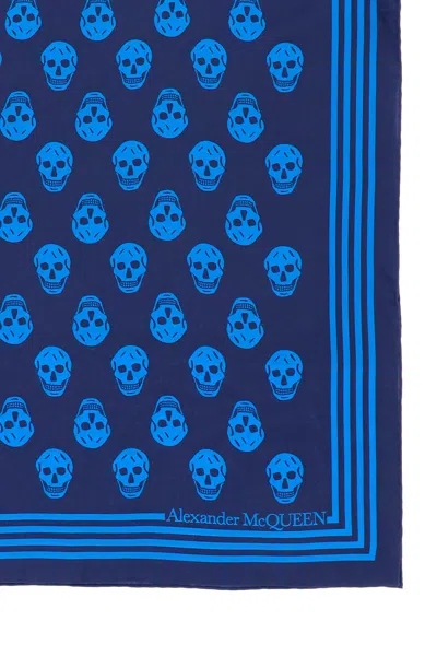 Shop Alexander Mcqueen Skull Print Silk Scarf