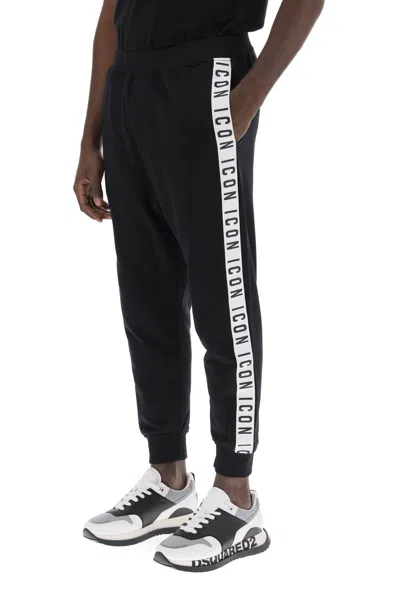 Shop Dsquared2 Dan Joggers With Icon Bands Men In Black