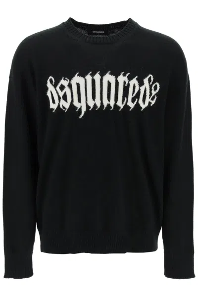 Shop Dsquared2 Gothic Logo Sweater Men In Multicolor