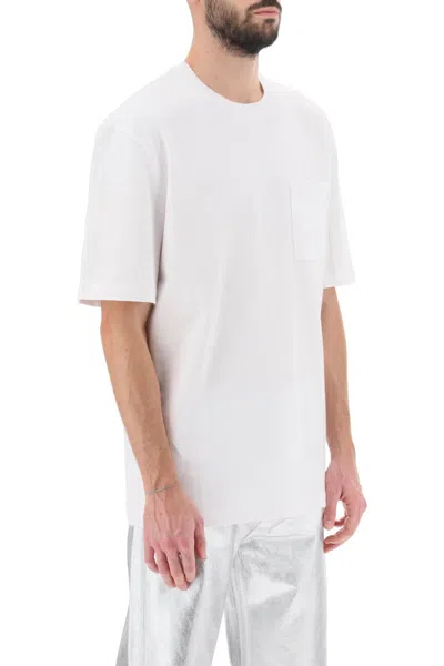 Shop Ferragamo T-shirt With Contrasting Inlay Men In Multicolor