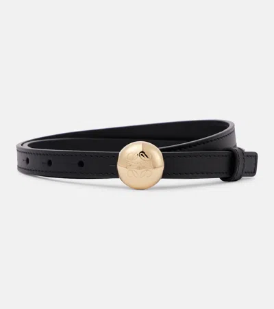 Loewe Ceinture En Cuir De Veau Lisse Pebble In Black