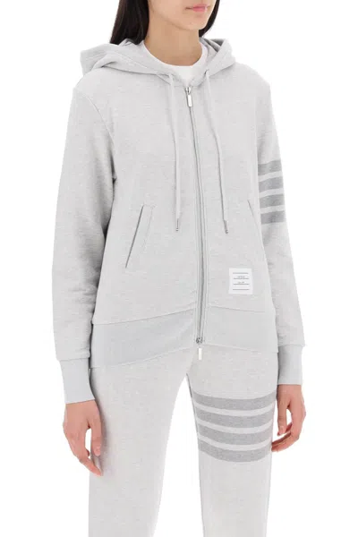 Shop Thom Browne 4-bar Hoodie With Zipper And Women In Multicolor
