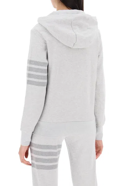 Shop Thom Browne 4-bar Hoodie With Zipper And Women In Multicolor