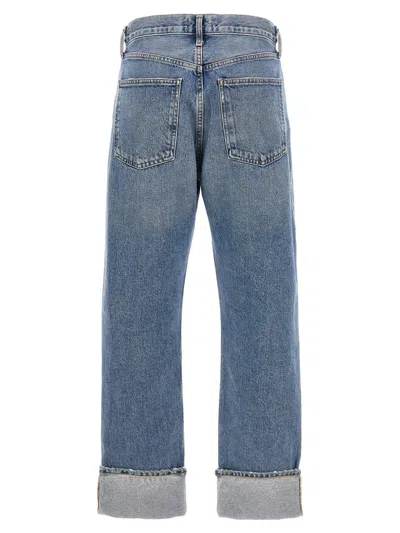Agolde Castraight Jeans With Low Crotch Fran In Blue