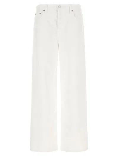 Shop Agolde 'low Slung Baggy' Jeans In White