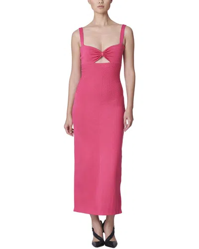 Shop Carolina Herrera Sweetheart Silk-blend Dress In Pink