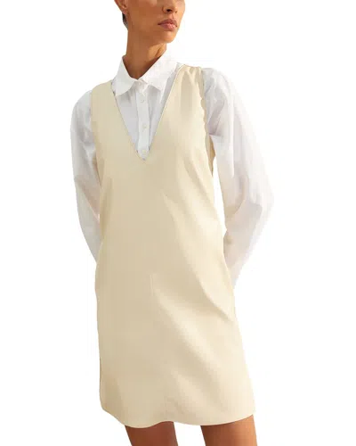 Shop Trendyol Regular Fit Mini Dress In Beige