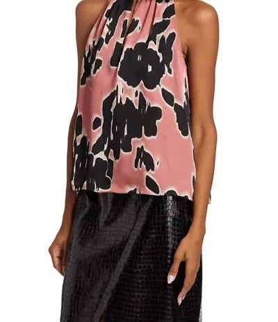 Tanya Taylor Kendall Printed Sleeveless Halter Neck-tie Top In Multi