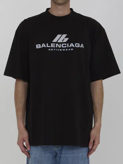 Shop Balenciaga Activewear T-shirt In Black