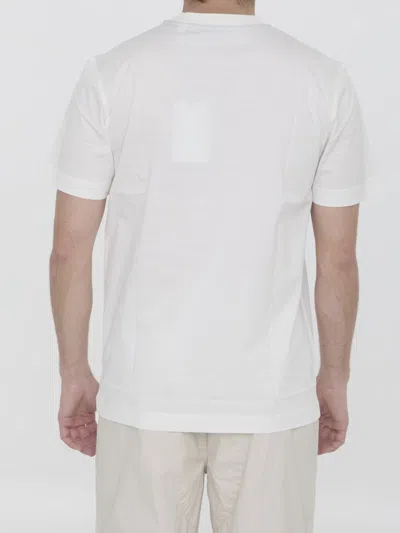 Burberry Mens Salt Ekd-embroidered Short-sleeve Cotton-jersey T-shirt In White