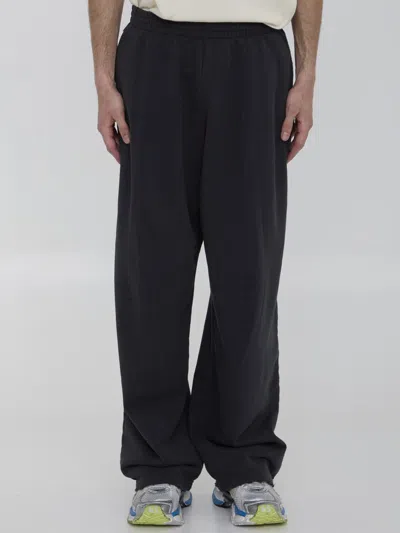Shop Balenciaga Track Pants In Jersey In Black