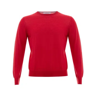 Shop Gran Sasso Elegant Crimson Wool Sweater In Red