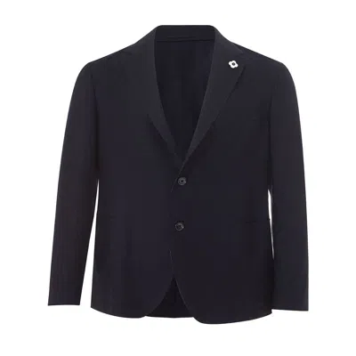 Lardini Elegant Blue Cotton Jacket In Blue