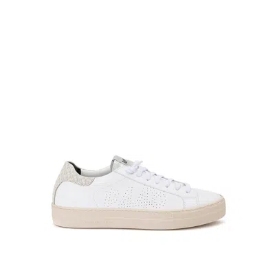 P448 Thea Piton Sneakers In White Leather . In White