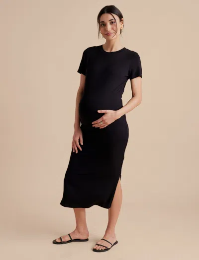 Shop A Pea In The Pod Jersey Midi Maternity Dress In Black