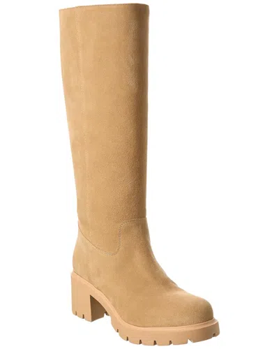Shop Frame Le Scout Suede Knee-high Boot In Brown