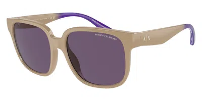 Shop Armani Exchange Women's 56mm Shiny Tundra Sunglasses In Multi