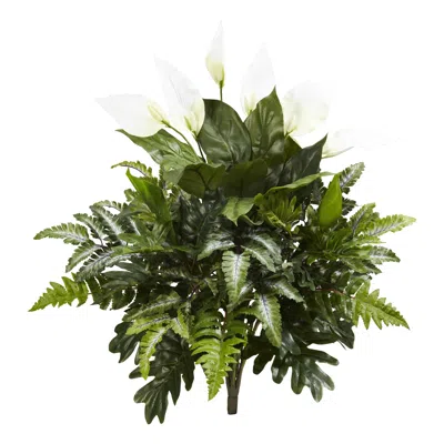 Homplanti Mixed Spathifyllum Artificial Plant (set Of 2) 27"