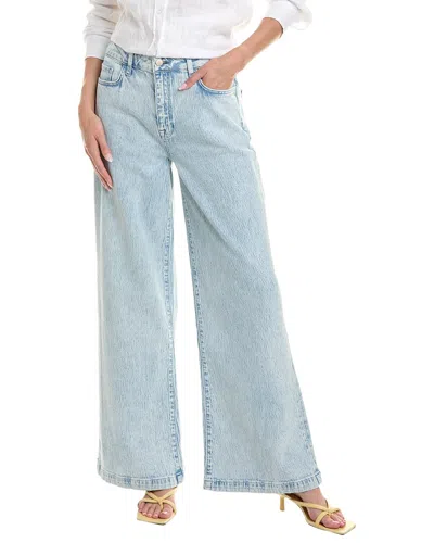 Shop Triarchy Ms. Fonda Summer Light Indigo High-rise Wide Leg Jean In Blue