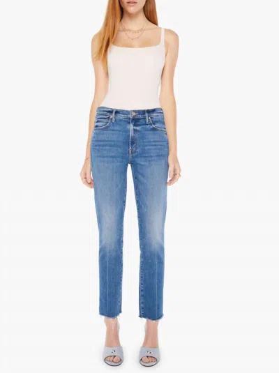 Shop Mother Rascal Ankle Fray Jeans In Opposites Attract In Multi