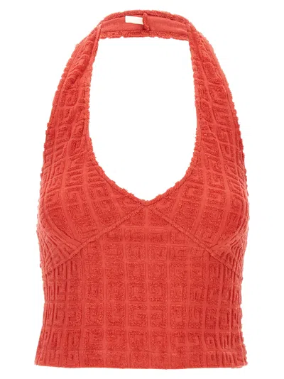 Shop Givenchy Top Cropped Capsule Plage Tops In Red