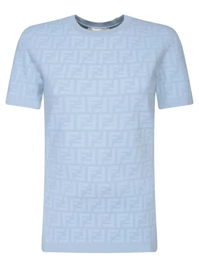 Shop Fendi T-shirts In Blue