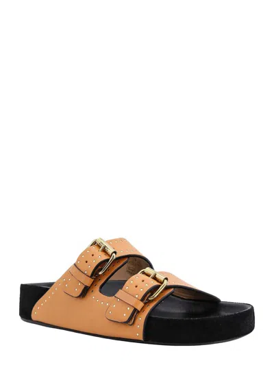 Isabel Marant Lennyo Open-toe Slides In Brown