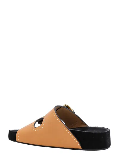 Isabel Marant Lennyo Open-toe Slides In Brown