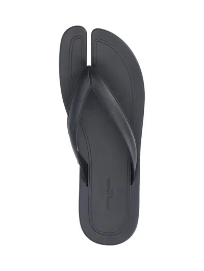 Shop Maison Margiela Rubber Thong Sandals In Black