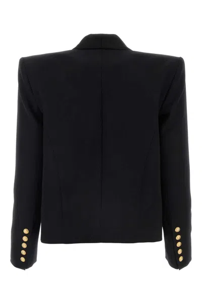 Shop Balmain Jackets And Vests In Black