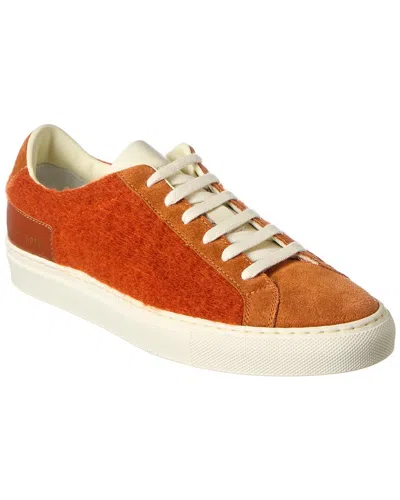 Shop Common Projects Retro Suede-trim Sneaker In Orange